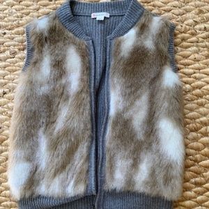 Crewcuts Girls Fur/ knit Vest